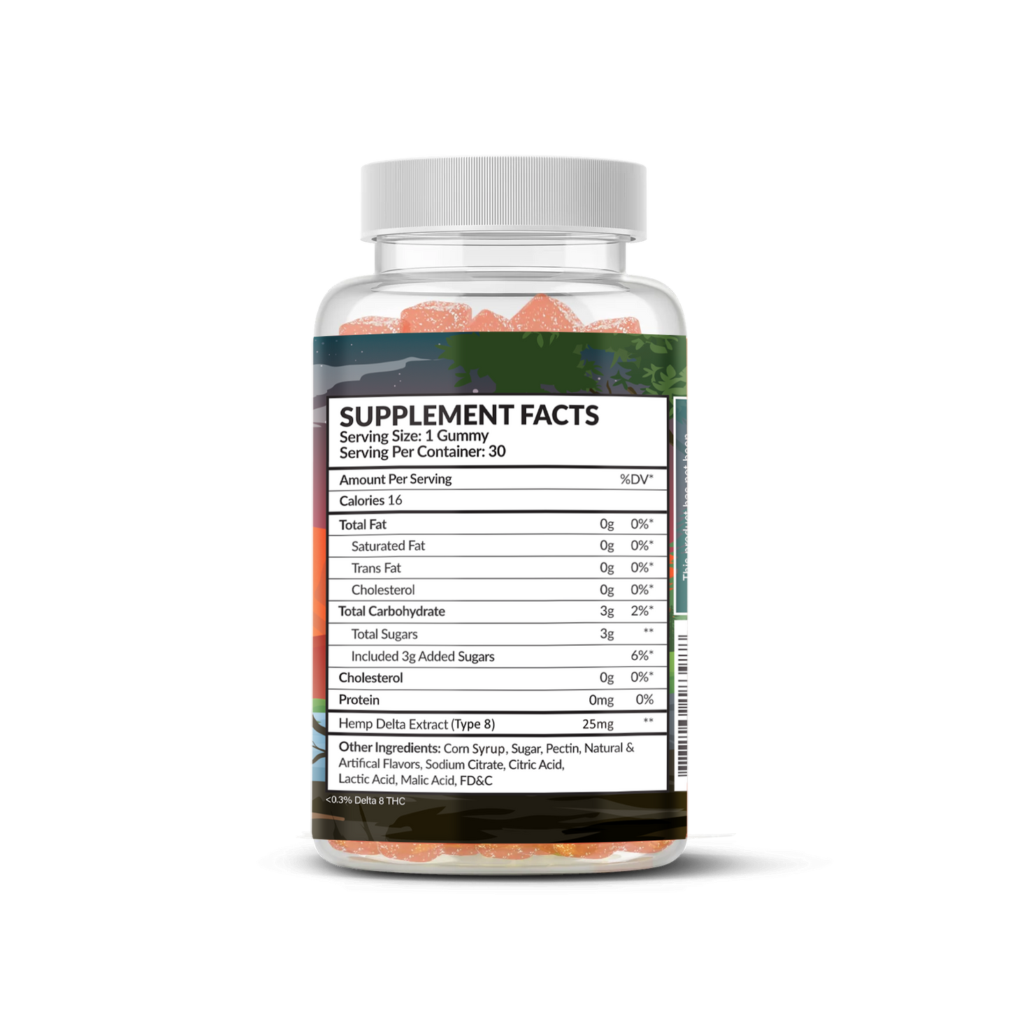 SpacePanda Delta 8 Sleepy Panda Peach Gummies