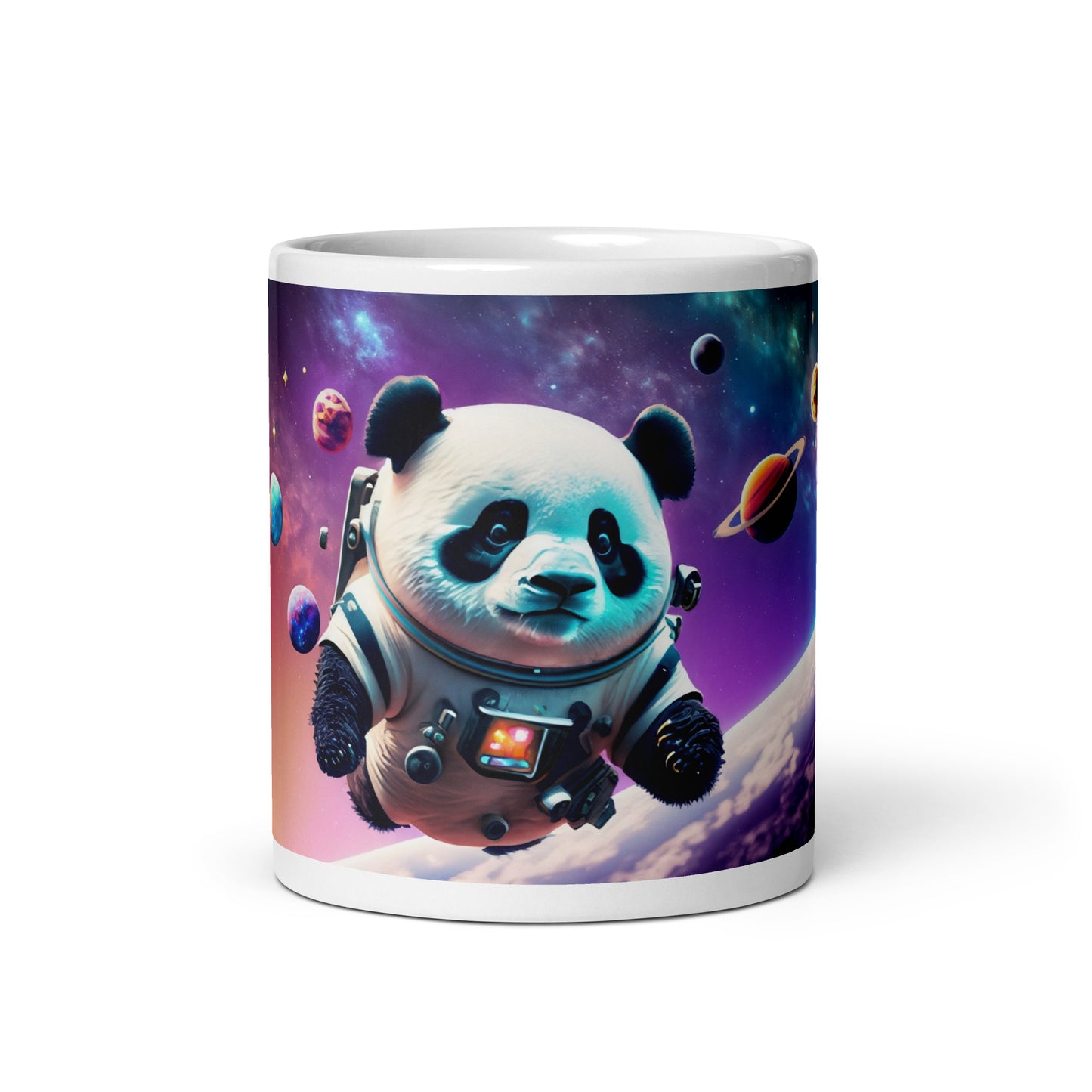 White glossy mug