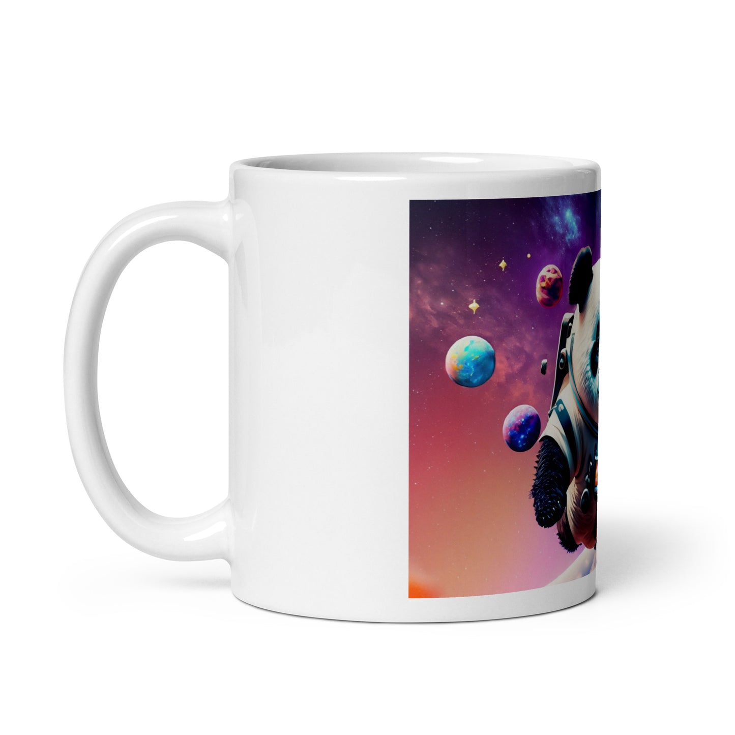 White glossy mug