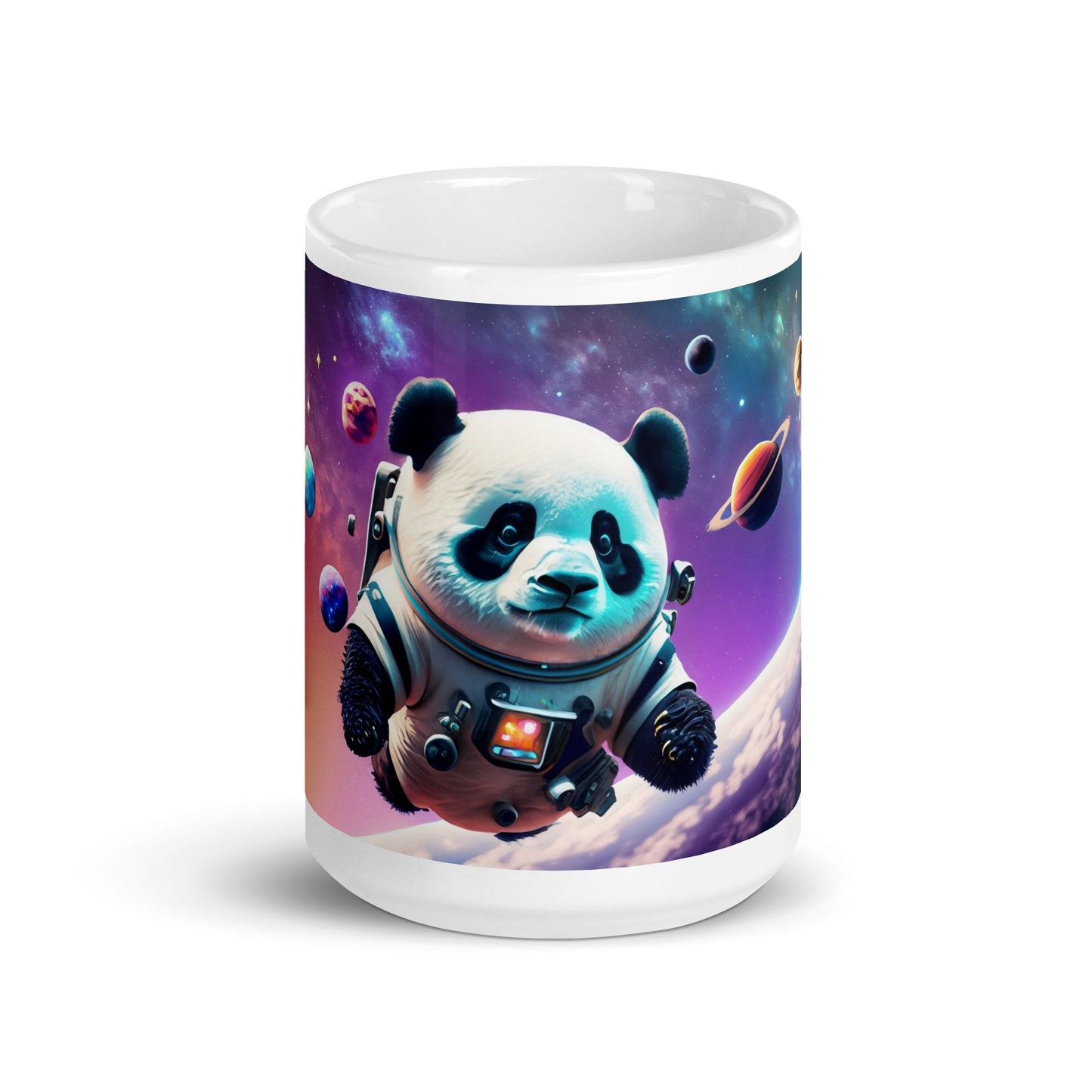 White glossy mug