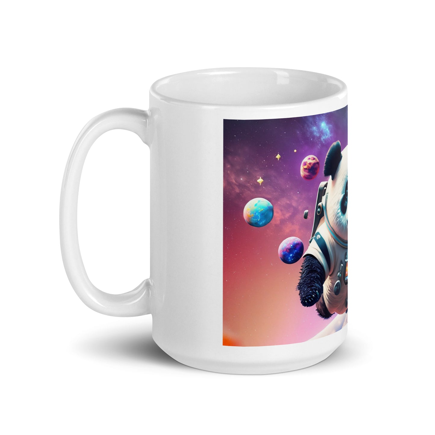 White glossy mug