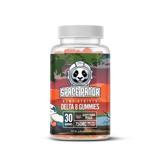 SpacePanda Delta 8 Sleepy Panda Peach Gummies